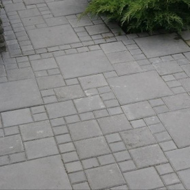 Тротуарная плитка Золотой Мандарин Квадрат большой 200х200х60 мм серый
