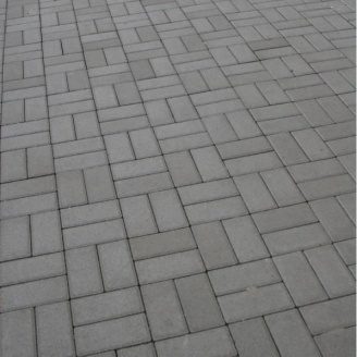 Тротуарная плитка Золотой Мандарин Кирпич стандартный 200х100х80 мм серый