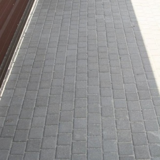 Тротуарная плитка Золотой Мандарин Квадрат малый 100х100х60 мм серый