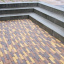 Тротуарна плитка Золотий Мандарин Барселона Антик 186х45х60 мм на сірому цементі гірчичний Київ