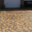 Тротуарная плитка Золотой Мандарин Старый город 120х40 мм на сером цементе коричневый Дрогобыч