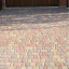 Тротуарна плитка Золотий Мандарин Старе місто 120х60 мм на сірому цементі червоний Дніпро