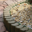Поребрик фигурный круглый Золотой Мандарин 500х80х250 мм на сером цементе горчичный Киев