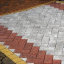 Тротуарна плитка Золотий Мандарин Меланж Цегла 200х100х60 мм корал Полтава