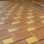 Тротуарна плитка Золотий Мандарин Квадрат великий 200х200х60 мм на сірому цементі персиковий Київ