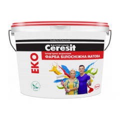 Краска акриловая Ceresit EKO матовая 7 кг белоснежный Киев