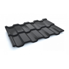 Модульная металлочерепица Тайл Статус High Build Polyester 1205/1160 мм 0,5 мм RAL 9005 Харьков