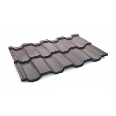 Модульная металлочерепица Тайл Статус High Build Polyester 1205/1160 мм 0,5 мм RAL 8019 Бушево