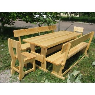 Мебель деревянная для дачи комплект большой деревянный 2000x800