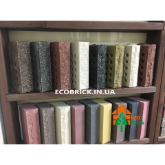 Цегла облицювальна пустотіла ECOBRICK з фаскою мармуровий сірий Виноградів