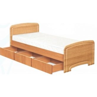 Кровать Абсолют Мебель К-90С 3Я Классика ДСП 90х200