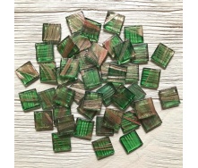 Стеклянная мозаика Eco-Mosaic 20х20 мм 33х33 см зеленая (20Z24)