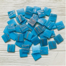 Стеклянная мозаика Eco-Mosaic 20х20 мм 33х33 см голубая (GA303)