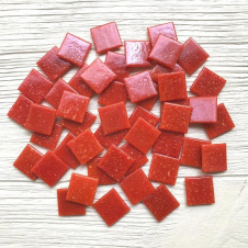 Стеклянная мозаика Eco-Mosaic DA902 красная 31,7x31,7 см