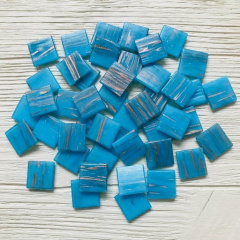 Скляна мозаїка Eco-Mosaic 20х20 мм 33х33 см блакитна (GA303) Київ