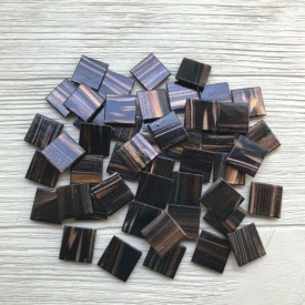 Стеклянная мозаика Eco-Mosaic 20х20 мм 33х33 см черная (20Z61)