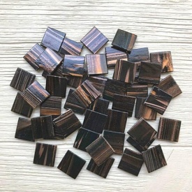 Стеклянная мозаика Eco-Mosaic 20х20 мм 33х33 см коричневая (20Z38)