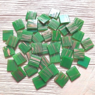 Стеклянная мозаика Eco-Mosaic 20х20 мм 33х33 см зеленая (GA403)