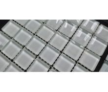 Скляна мозаїка Керамік Полісся Silver White 300х300х6 мм