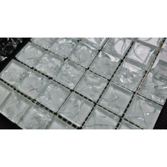 Стеклянная мозаика Керамик Полесье Gretta White 300х300х6 мм Киев
