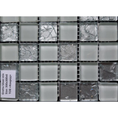 Стеклянная мозаика Керамик Полесье Gretta Silver Mix 300х300х6 мм Хмельницкий