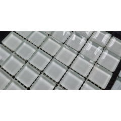Стеклянная мозаика Керамик Полесье Silver White 300х300х6 мм Киев