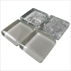 Стеклянная мозаика Керамик Полесье Gretta Light Grey колотое стекло 300х300 мм Киев