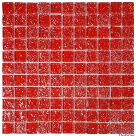 Стеклянная мозаика Керамик Полесье Gretta Red колотое стекло 300х300 мм
