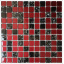 Стеклянная мозаика Керамик Полесье Gretta Black Karmazin Mix колотое стекло 300х300 мм Киев