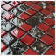 Стеклянная мозаика Керамик Полесье Gretta Black Karmazin Mix колотое стекло 300х300 мм Хмельницкий