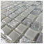 Стеклянная мозаика Керамик Полесье Gretta Light Grey колотое стекло 300х300 мм Киев