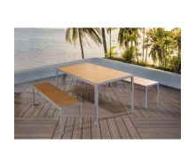 Набор стол + 2 скамейки в стиле LOFT (Garden Table - 04)