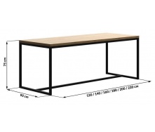 Обеденный стол в стиле LOFT (Table-144)