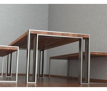 Набір стіл + 2 лавки в стилі LOFT (Table-055)