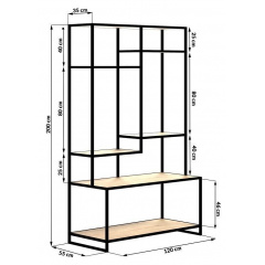 Стеллаж для хранения в стиле LOFT (Rack - 119) Житомир