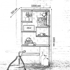 Стеллаж для хранения в стиле LOFT (Rack - 239) Киев