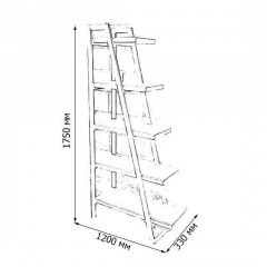 Стеллаж для хранения в стиле LOFT (Rack - 249) Иршава