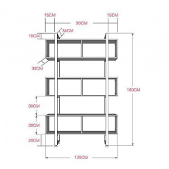 Стеллаж для хранения в стиле LOFT (набор 2 шт) (Rack - 216) Киев