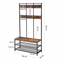 Стійка для одягу в стилі LOFT (Hanger - 18) Ізмаїл