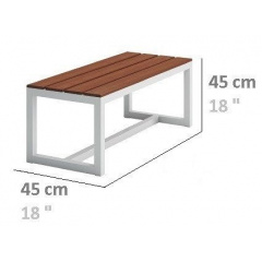 Обідня лавка в стилі LOFT 3000х450х450 (Bench - 16) Рівне