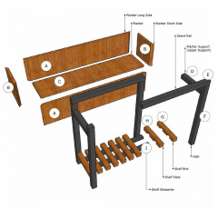 Горщик для вазона в стилі LOFT (Support for Flowers - 29) Хуст