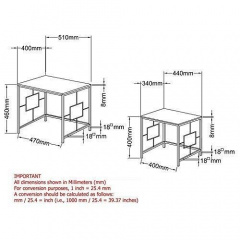 Комплект журнальних столиків в стилі LOFT (Table - 490) Черкаси