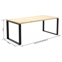 Обеденный стол в стиле LOFT 2200x900x750 (Table-224) Обухов