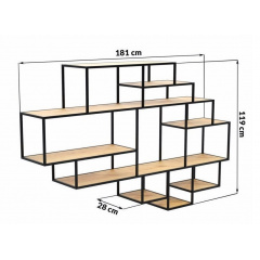 Настінна полиця в стилі LOFT (Wall Shelf-02) Хуст
