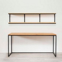 Стол с настенной полкой в стиле LOFT (Office Table - 121) Калуш