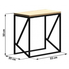 Прикроватный столик в стиле LOFT (Table - 319) Вишневе