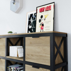 Комод в стиле LOFT (Table - 353) Изюм