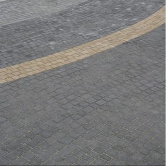 Тротуарная плитка Золотой Мандарин Креатив 60 мм на сером цементе черный Киев