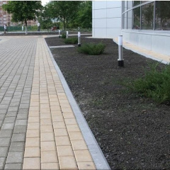 Тротуарная плитка Золотой Мандарин Кирпич стандартный 200х100х60 мм на сером цементе персиковый Киев