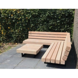 Садовая лаунж лавочка в стиле LOFT (Street Bench - 36)
